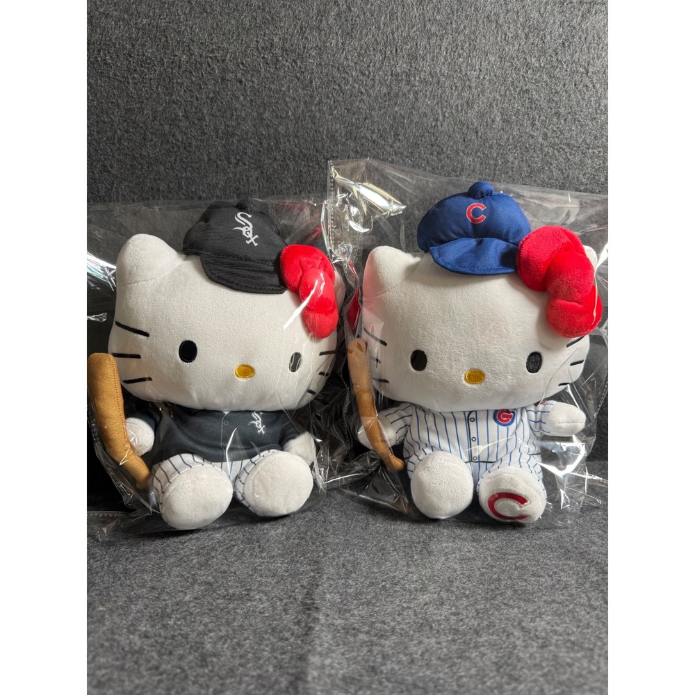 Chicago Cubs & Chicago White Sox Hello Kitty Plushie Set 2026 Exclusive Edition